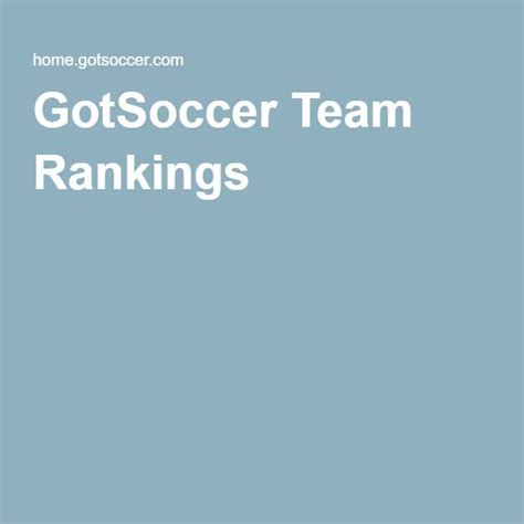 gotsoccer ranking|gotsoccer tournament rankings.